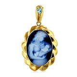 14K Yellow Gold New Arrival Oval Cameo Pendant