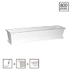 White window box 800x175 mm + tray + hooks