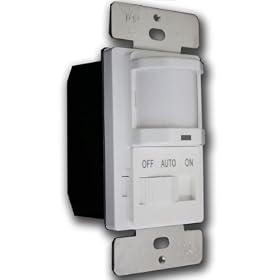 Enerlites WOS15-W Passive Infrared Single Pole Wall Switch Occupancy Sensor, White
