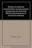Effects of industrial concentration : a cross-section analysis for the Common Market