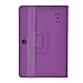 NSSTAR Folio Stand Faux Leather Case Cover Flip Protection Guard Case Cover for 7 Inch Android Tablet Q88 (Purple)