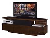 Furnitech 62 inch Sleek Contemporary Console in Exotic Imbuia Wood (Brazilian Walnut)