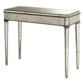 Currey and Co Antiqued Mirror Console Table
