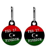FREEDOM FOR LIBYA FEBRUARY 17 Politics 2-Pack of 1 Zipper Pull Charms