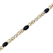 10K Yellow/White Gold 0.08 ct. Diamond and 1 3/4 ct. Sapphire Bracelet
