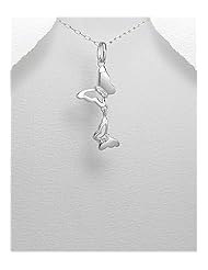 Butterfly CZ Pendant Necklace In 92.5 Sterling Silver