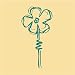 Vinyl Lettering Decal - A flower.................. - selected color: Dark Brown - Want different color ? Choose from 24 colors in