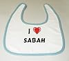 Baby Bib with I Love Sabah