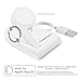 [MFI Certified] Replacement Apple iWatch Replacement Protable Magnetic Charging Dock,Foldable Design To Enable Nightstand Mode With 3ft Long USB Cable For All iWatch Series 1, 2, 3 (38, 42mm) (White)