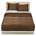 Home Microsuede Comforter Set - Chocolate