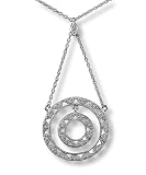Circle of Life Pave Diamond Pendant in white gold by Zasha Signature Jewelry
