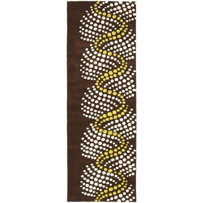 Safavieh Soho Collection SOH727A Handmade Brown New Zealand Wool Area Rug, 3.6-Inch by 5.6-Inch