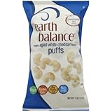 Earth Balance Vegan Aged White Cheddar Flavor Original Puffs (Gluten Free And Dairy Free) Buy Twelve Bags And Save Each Bag Is 4 Ounces (Pack Of 12)