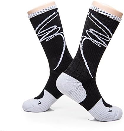 No Look Quickness Basketball Socks - Black/White