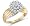 Diamond Cluster Ring 10k Yellow Gold Solitaire Set (1/5 Carat), Size 5