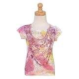 Lipstik Toddler Little Girls Pink Jewel Graphic Print Shirt Top 2T-16