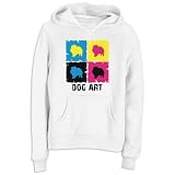 Keeshond DOG ART - POP ART Dogs Womens Hoodie (White, X-Small - XXX-Large)