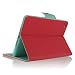 ZuGadgets Red /Stylish Folio Design Premium PU Leather Smart Stand Case Cover Wallet for Apple iPad Mini (4280-1)