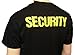NYC FACTORY Security T-Shirt Black Mens Neon Tee Staff Event Front & Back Print