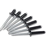 50 BLACK Aluminum POP Rivet (6-12) 3/16 x 3/4 MaxGrip