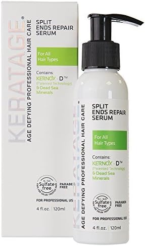Keratage Split Ends Repair Serum 4 oz - For all Hair types, Sulfate and Paraben Free
