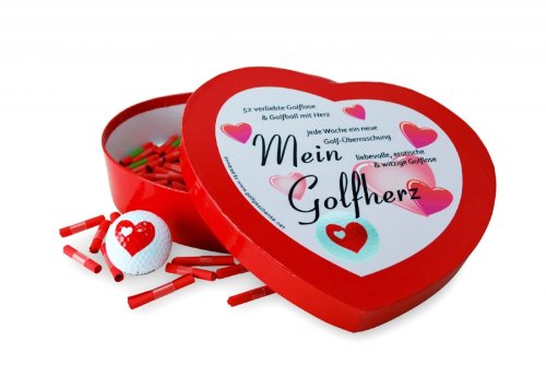 Produkt-Bild: Mein Golfherz, Lovebox Golf, Golferherz mit 52 Liebeslosen
