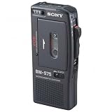 (Price/EA)Micro Cassette Dict Recorder, 2-1/4x8/9x4-3/4, Black