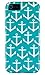 DandyCase 2in1 Hybrid High Impact Hard Nautical Anchor Pattern + Teal Silicone Case Case Cover for Apple iPhone 5S & iPhone 5 (not 5C) + DandyCase Screen Cleaner