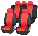 Univerisal Car Seat Cover Full Set with Airbags Ready and Rear 40/60 Split Red/black Fb060 115