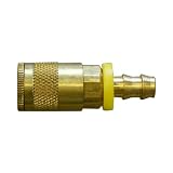 41lbDw9znoL. SL160  Interstate Pneumatics CA465B 1/4 x 3/8 Inch Easy Lock Barb Automotive Brass Coupler