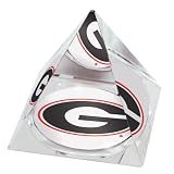 NCAA Georgia Bulldogs Mascot Crystal Pyramid Paperweight