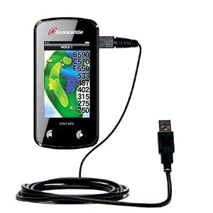 Classic Straight Usb Cable For The Sonocaddie V500 Golf Gps With Power Hot Sync And Charge Capabilities - Uses Gomadic Tipexchange Technology