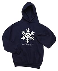 Let it Snow Navy or Black Hooded Sweatshirt