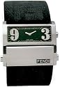 FENDI F112111CD Zip Code 1120 Brown FF Logo Strap Diamond Ladies Watch w/Warranty