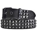 Blue Banana Distressed 3 Row Studded Belt (Black)