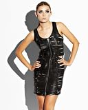 Stripped Leather Dress - bebe Addiction