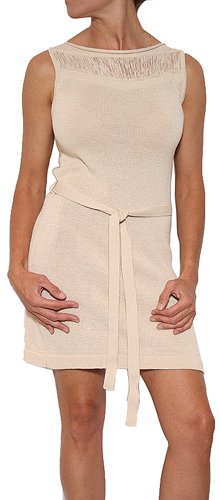 French Connection Women's Fringe Dress Natural Size 4