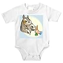 Onesie with feeding, blinkers, harness, horse, carrot