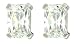 Platinum Plated Sterling Silver 6x4mm Emerald Cubic Zirconia Four-prong Stud Earrings