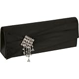 Savanna Satin Clutch w/ Broach