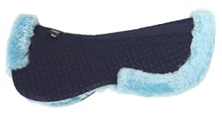 Merino Sheepskin Half Pad, Navy/Lt. Blue