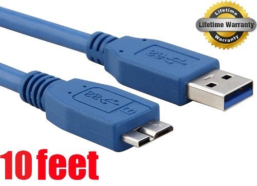iMBAPrice Superspeed 5Gbps 10-Feet USB 3.0 A to Micro B Charger/Data/Sync Cable for Samsung Galaxy S5/Note 3/ Note 4, Blue (iMBA-U3MC-10BL)