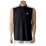 Mens Adidas Clima Loose-Fit Slvs Top - Black/White