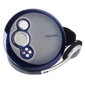 Philips AX2412 Portable CD Player w/45sec Skip Protection