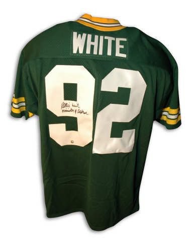 Reggie White Green Bay Packers Autographed Jersey with Minister of Defense Inscription
