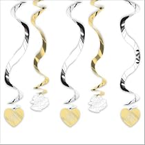 Anniversary 24in Hanging Swirl Decoration 5ct