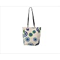 Murval of Paris Canvas Tote Handbag - Blue Vintage Flowers!
