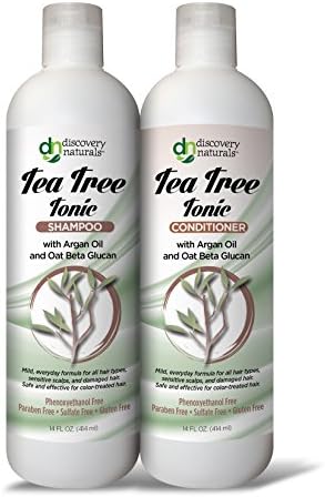 COMBO PACK Tea Tree Tonic Shampoo & Conditioner - Chemical & Sulfate Free with Organic Ingredients 14 FL OZ (414 ml) each bottle