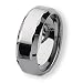 Beveled Edge Polished Faceted Tungsten Carbide Ring (8.0 mm) - Sizes 7-13