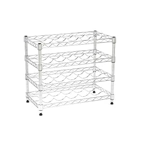 Seville Classics SHE05120 20-Bottle Chrome Wine Rack by